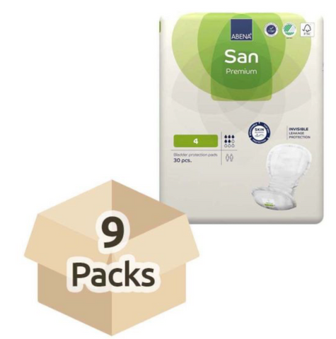 Abri-San 4 - Protections anatomiques - Carton de 9 paquets (270 unités)