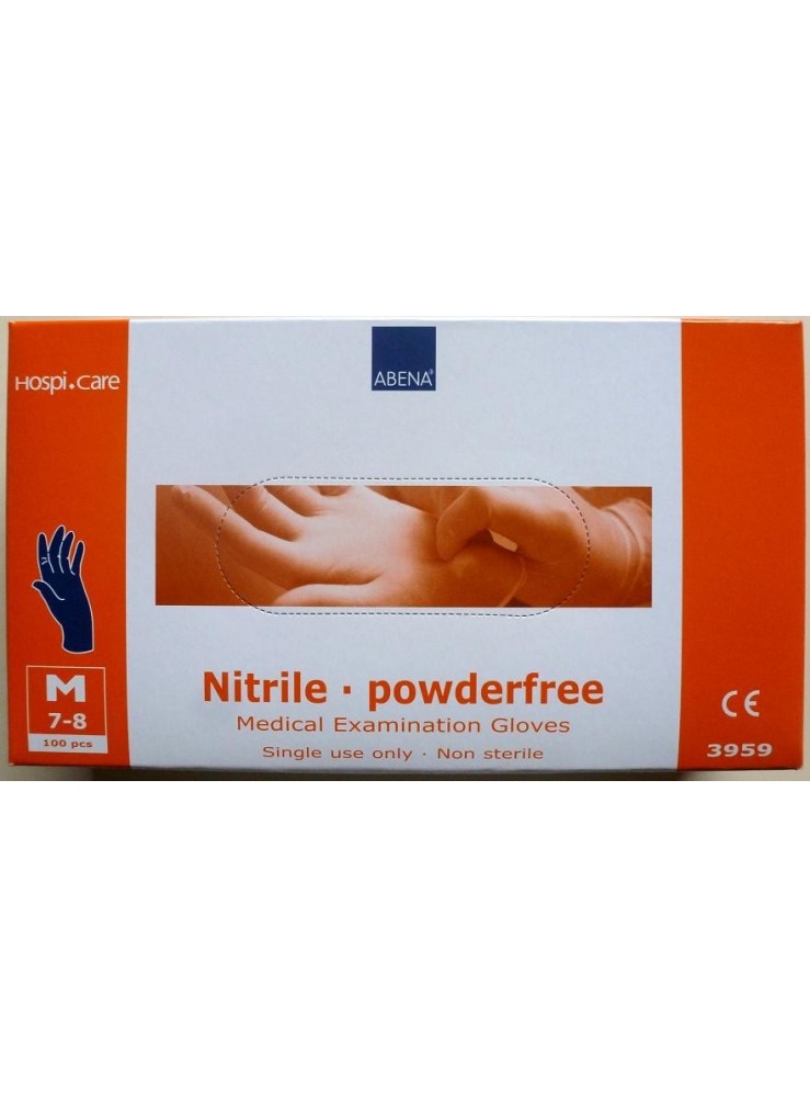 ABENA Lot de 100 gants en Nitrile (sans poudre) Taille M – Maroc  Incontinence