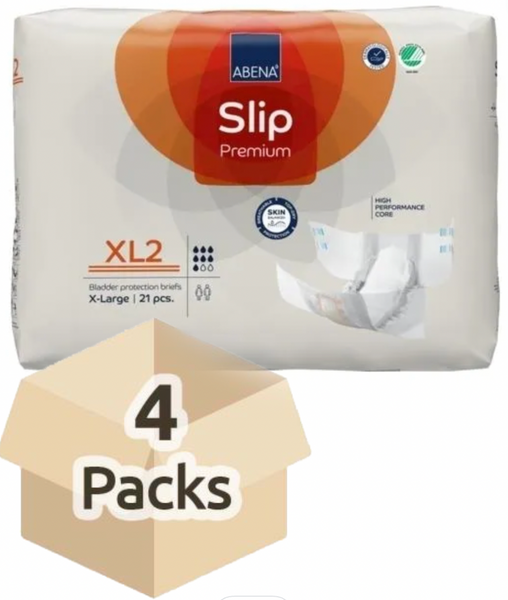 Couche Adulte - Abena Slip XL2 - Carton de 4 paquets (84 unités)