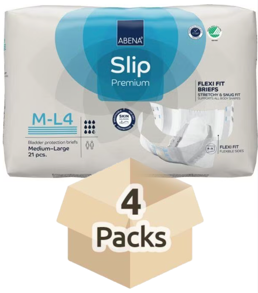 Couche Adulte  - ABENA Slip Flexi Fit M-L4- Carton de 4 paquets ( 84 unités)