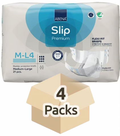 Couche Adulte  - ABENA Slip Flexi Fit M-L4- Carton de 4 paquets ( 84 unités)
