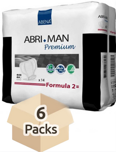 Abena Abri-Man Lot de 6 paquets de 14 protections pour incontinence pour homme Formule 2