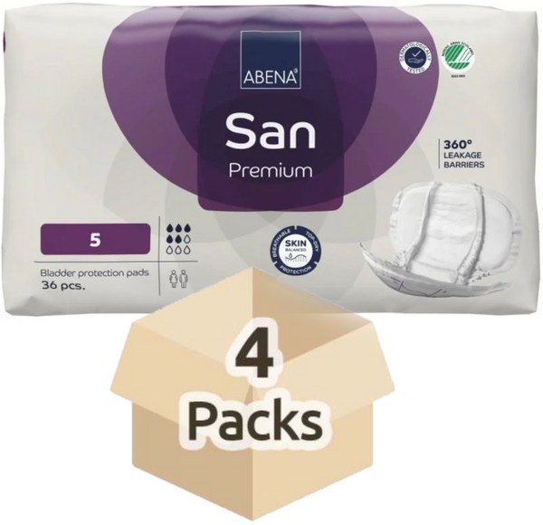 Abri-San 5 - Protections anatomiques -Carton de 4 paquets (144 unités)