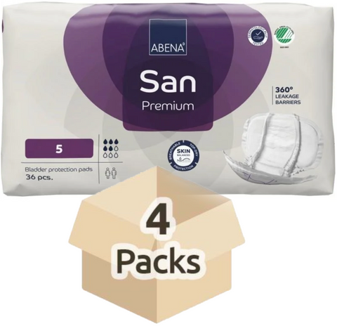 Abri-San 5 - Protections anatomiques -Carton de 4 paquets (144 unités)