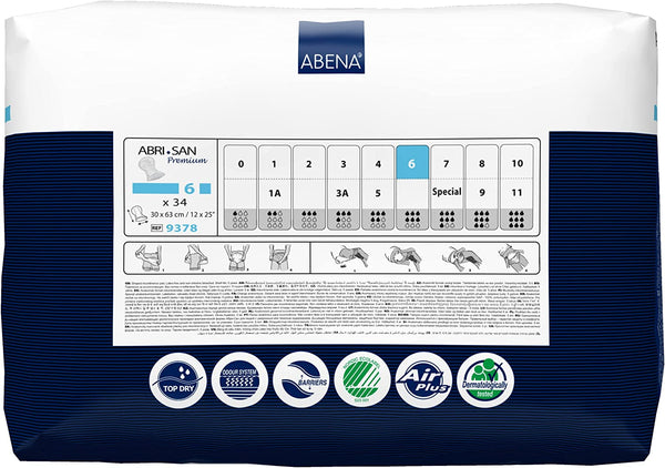 Abri-San 6 - Protections anatomiques -Carton de 3 paquets (102 unités)