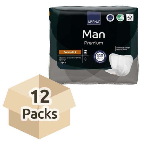 Abena Abri-Man  Formule 2 Lot de 12 paquets  - 180 unités