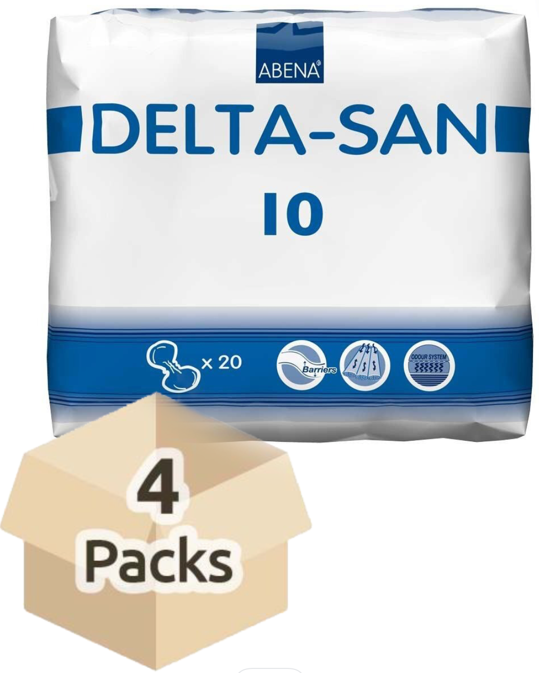 Delta-San 10 - Protections anatomiques -Carton de 4 paquets (80 unités)