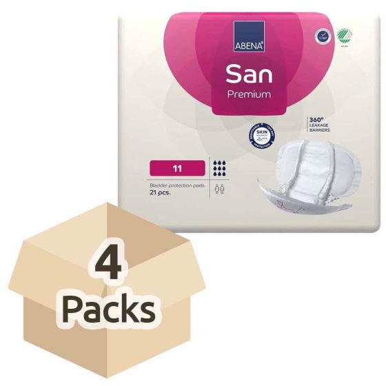 Abri-San 11 - Protections Anatomiques -Carton de 4 paquets (84 unités)
