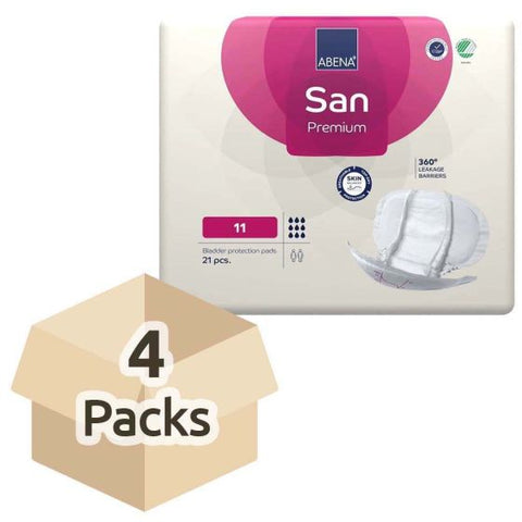 Abri-San 11 - Protections Anatomiques -Carton de 4 paquets (84 unités)