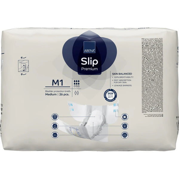 Couche Adulte - Abena Slip M1 - Carton de 1 paquets (104 unités)