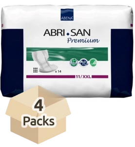 Abri-San 11 XXL - Protections anatomiques -Carton de 4 paquets (56 unités)