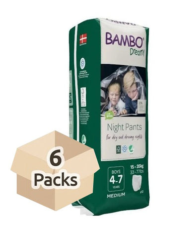 Couche de nuit - Bambo Dreamy Medium Garçon 15-35 kg - Carton de 6 paquets ( 60 unitées )