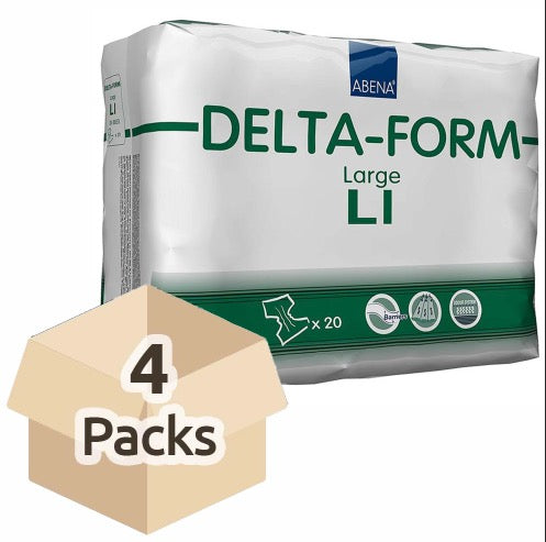 Couche Adulte - Delta Form L1 - Carton de 4 paquets (80 unités)