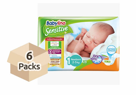Couche bébé - BABYLINO Taille 1 - Carton de 6 paquets (168 units)