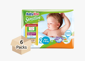 Couche bébé - BABYLINO Taille 2 - Carton de 6 paquets (156 units)