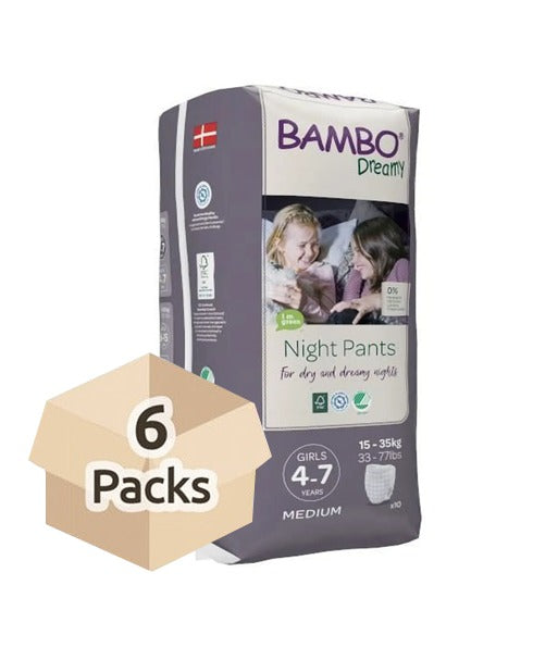 Couche de nuit - Bambo Dreamy Medium Fille 15-35 kg  - Carton de 6 paquets ( 60 unitées )