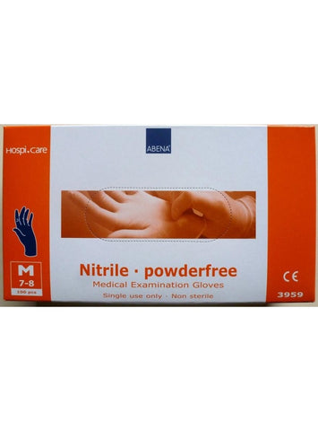 ABENA Lot de 100 gants en Nitrile (sans poudre) Taille M